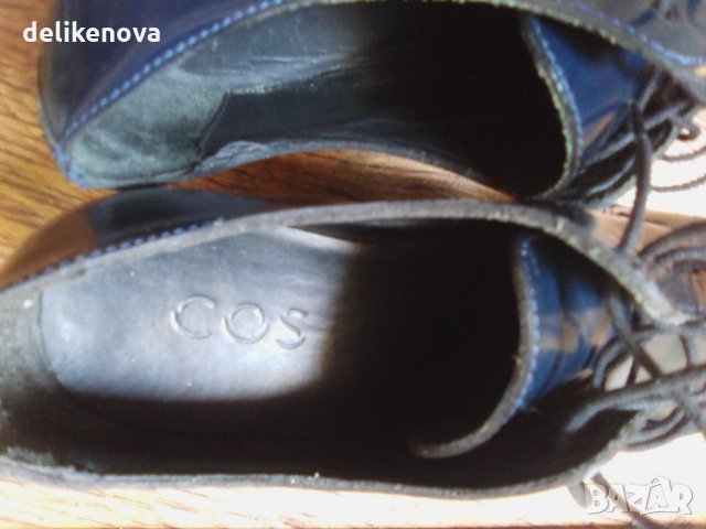 COS. Size 38 Шведски Кожени сини обувки, снимка 3 - Дамски ежедневни обувки - 33839038