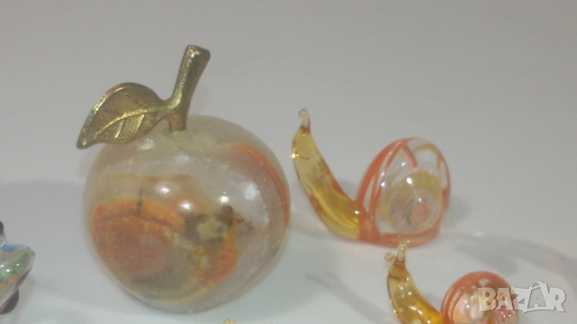 Лот миниатюрни стъклени животни и ябълка, снимка 14 - Колекции - 53358990