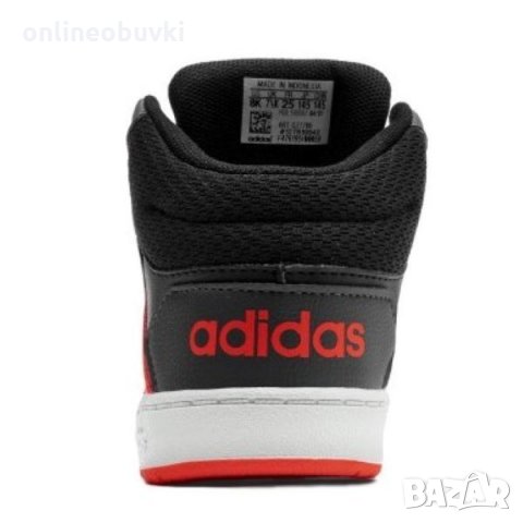 НАМАЛЕНИЕ!!!Бебешки спортни обувки ADIDAS Hoops Черно с червени ленти GZ7780, снимка 5 - Бебешки обувки - 34439120