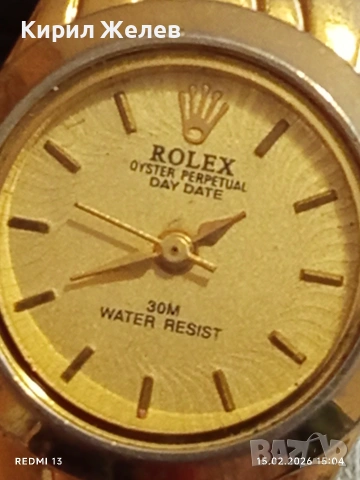 Марков дамски часовник ROLEX OYSTER PERPETUAL красив стилен дизайн 51846, снимка 4 - Дамски - 53484675