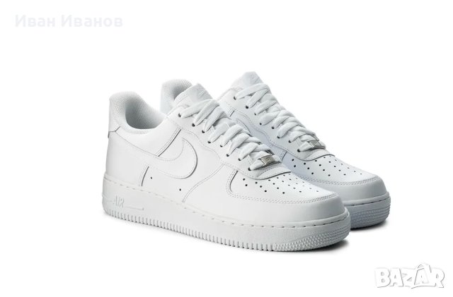 оригинални маратонки  Nike Air Force 1 07 Men's Shoes WhiteWhite номер 45,5-46, снимка 2 - Маратонки - 41047132