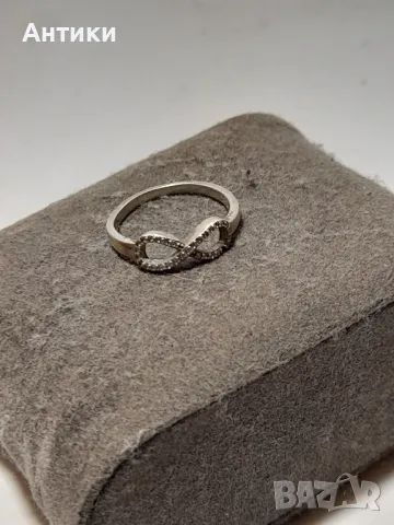 Сребърни пръстени Безкрайност , снимка 1