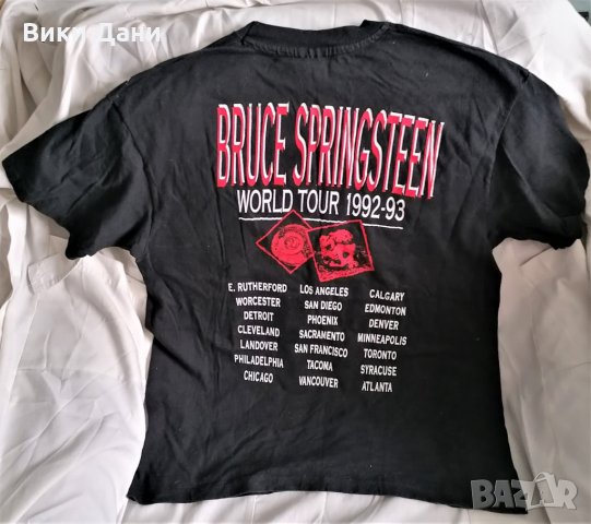 тениска Брус Спрингстийн 1992-93 Bruce Springsteen World Tour T Shirt Made In USA, снимка 3 - Колекции - 34300858