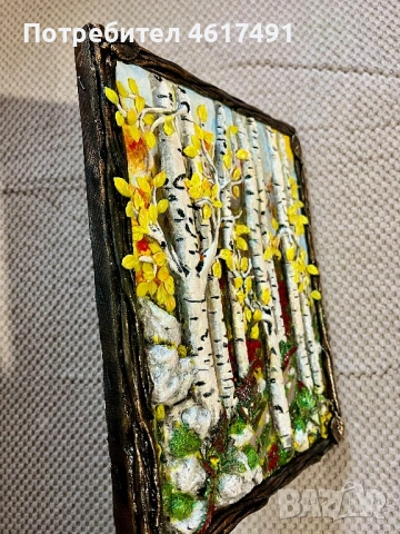 3D Горска брезова картина 🖼️🪾🌳🍂, снимка 2 - Картини - 53052983