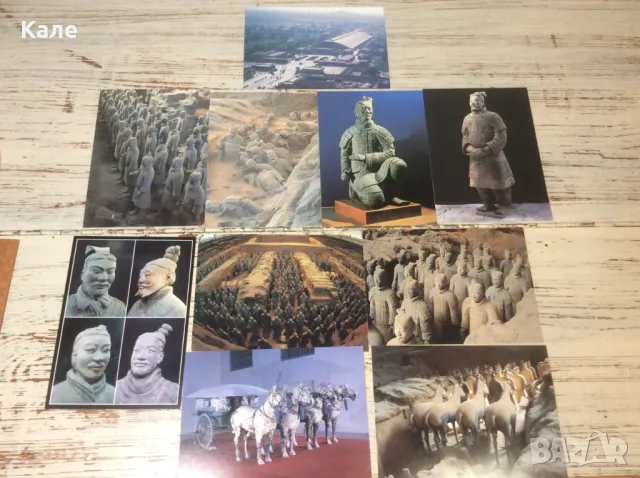 Стари соц пощенски картички от Мавзолея Кин Китай 1987г., снимка 2 - Колекции - 50084708