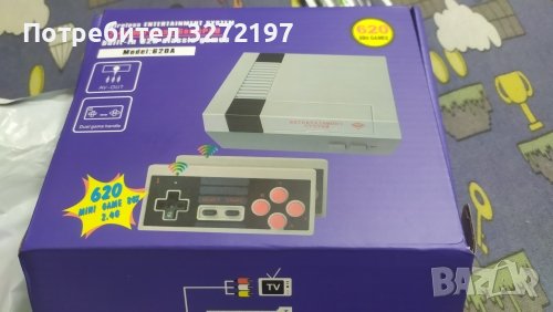 NES620 Video Game Console AV2.4G,игрова конзола 640 игри без повторения+2 безжични джойстка, снимка 2 - Други игри и конзоли - 41081500