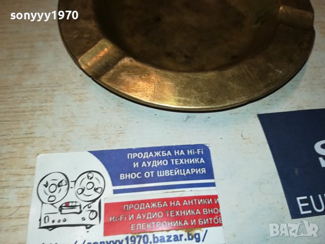 ПЕПЕЛНИК МАСИВЕН МЕД МЕСИНГ ВНОС ГЕРМАНИЯ 2806230742, снимка 11 - Колекции - 41377999