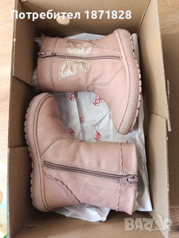 Ботушки Колев и Колев, естествена кожа, розови, момиче, снимка 3 - Детски боти и ботуши - 52562914