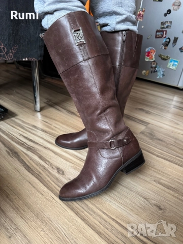 Дамски бутикови ботуши естествена кожа  Ralph Lauren! 38,5 н, снимка 14 - Дамски ботуши - 52306523