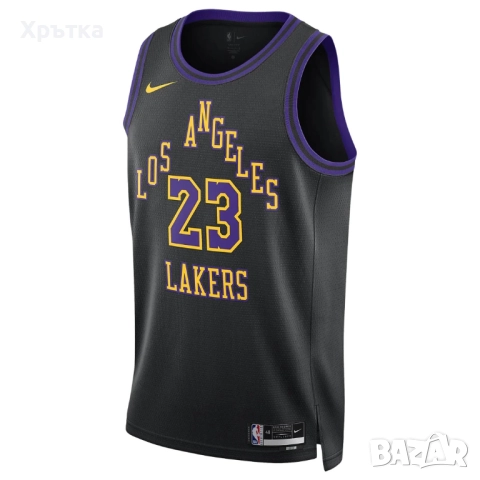 Nike NBA Lakers LeBron - Оригинален мъжки баскетболен потник р-р L, снимка 3 - Тениски - 52249538