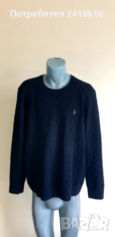 POLO Ralph Lauren Cable Wool / Knit Mens Size 2XL  ОРИГИНАЛ! Мъжки Пуловер!, снимка 2 - Пуловери - 52682682