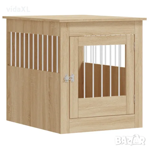 vidaXL Клетка за куче мебел, сонома дъб, 64,5x80x71см, инженерно дърво