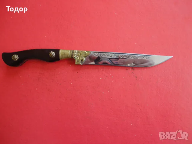 Нож каракулак кулаклия с гравюри рог 3, снимка 10 - Ножове - 48352630