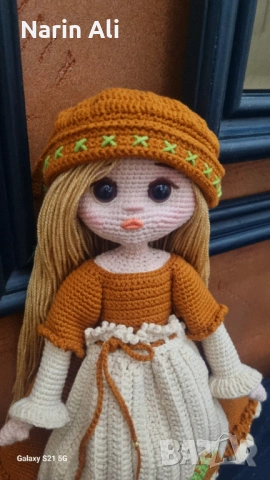 Плетена кукла "Малката кибритопродавачка"