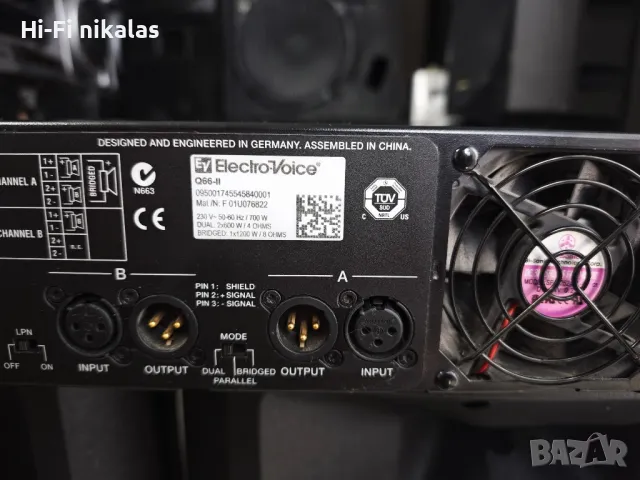професионално стъпало усилвател + тонколони EV ® Electro VOICE Q66 SX 300, снимка 6 - Ресийвъри, усилватели, смесителни пултове - 50254882
