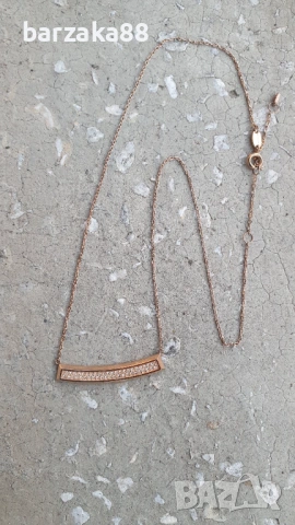 Позлатен Гердан Fossil, снимка 2 - Колиета, медальони, синджири - 53639936