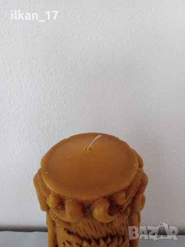 Свещ Много Голяма восъчна релефна Много Красива Нова!!! Внос от Германия, снимка 4 - Антикварни и старинни предмети - 40802609