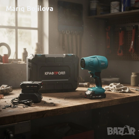 Акумулаторна турбо духалка 36V – Мощен въздушен пистолет с 2 батерии 8Ah и куфар