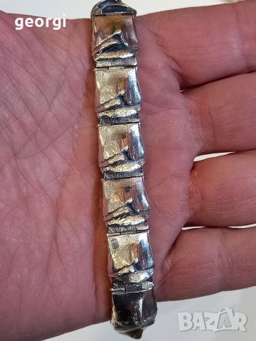 Дизайнерска сребърна гривна , снимка 4 - Гривни - 39628025