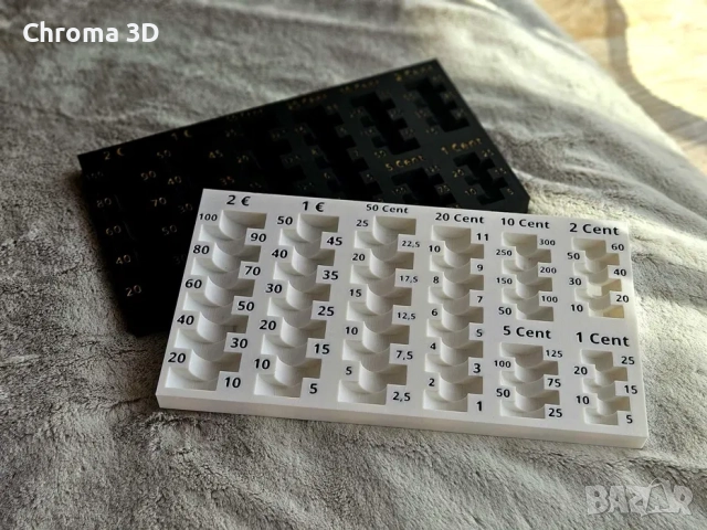 Монетник Евро монети с износоустойчив текст и цифри