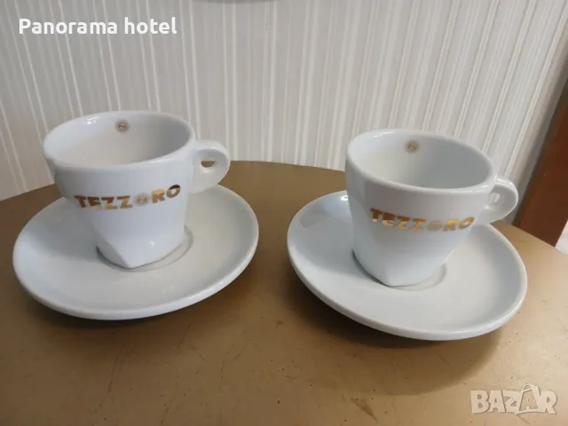 италианска дизайнерска чаша с чинийка за кафе TEZZORO, снимка 6 - Чаши - 50028540