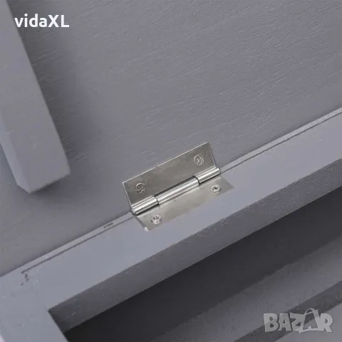 vidaXL Шкаф за обувки, сив, 50x28x98 см, дърво от пауловния, снимка 8 - Шкафове - 56146540