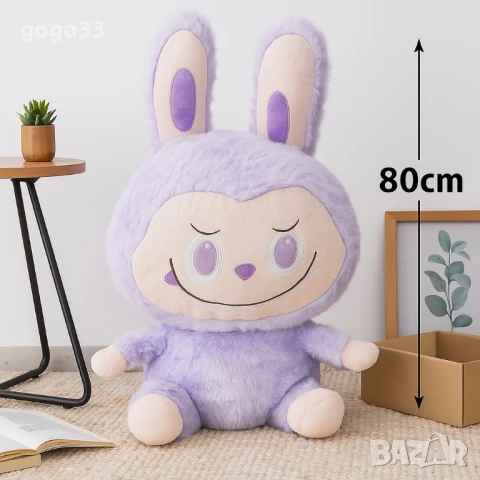 Голяма плюшена играчка Лабубу – 80 см, снимка 2 - Плюшени играчки - 51067412