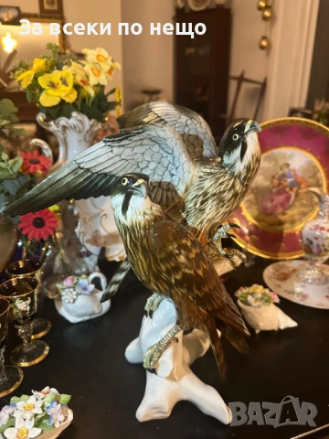 Karl Ens Germany - “ Соколите” уникална красота на семейство птици с височина 35 см Код P1929, снимка 13 - Декорация за дома - 53389087