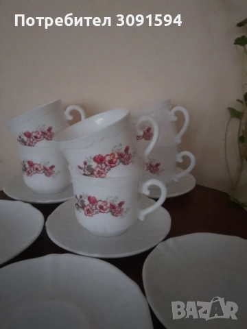 Сервиз 6 чаша и чинийки Arcopal Francee , снимка 11 - Сервизи - 53831075
