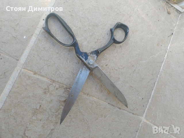Стара българска ножица,,чилик,, стомана 25см дължина, снимка 8 - Колекции - 53769795