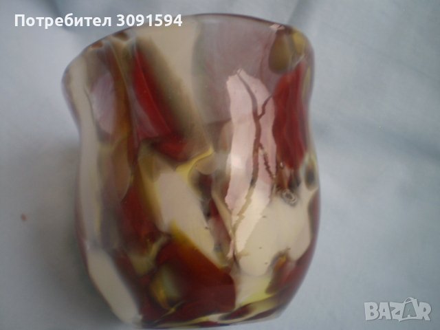 Декоративна дълбока стъклена купа Многоцветно стъкло  Мурано, снимка 7 - Други ценни предмети - 40148474
