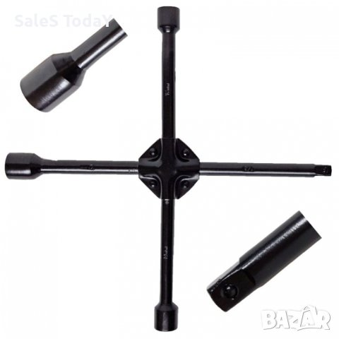 Ключ за джанти, кръстачка, Усилен, 17-21мм, 1/2, снимка 3 - Аксесоари и консумативи - 41536495