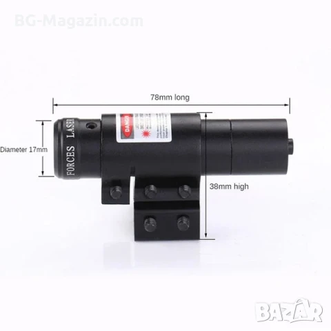 Компактен червен лазерен мерник лазер за въздушен пистолет глок макаров еърсофт въздушна пушка, снимка 5 - Оборудване и аксесоари за оръжия - 51051914