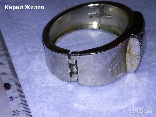 ЕФЕКТНА СРЕБРИСТА ВИНТИДЖ  - АРТ ГРИВНА с ФАСЕТИРАН КРИСТАЛ 9278, снимка 8 - Гривни - 41265151