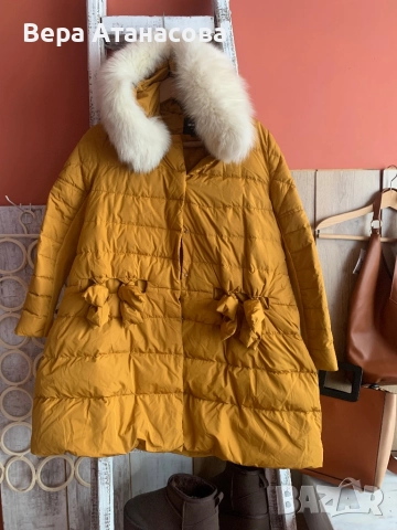 🧥👢👜 Красиво яке с естествен пух на качулката💣