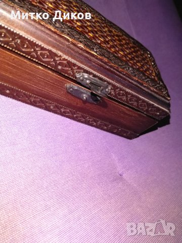 Дървена кутия от соца ръчна изработка с метален обков 140х70х50мм, снимка 6 - Декорация за дома - 34656480