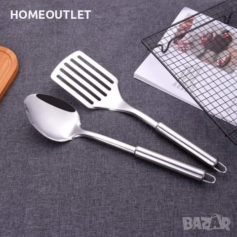 Комплект готварски прибори на стойка 7 части, снимка 9 - Прибори за хранене, готвене и сервиране - 36306327