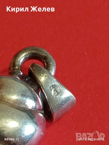 ИТАЛИАНСКА ВИСУЛКА във ФОРМАТА на РОГ ВИСОКО ПОЛИРАНО СРЕБРО 22299, снимка 6 - Колиета, медальони, синджири - 52855142