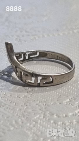 Сребърен пръстен Миандър 925 проба , снимка 3 - Пръстени - 44216966