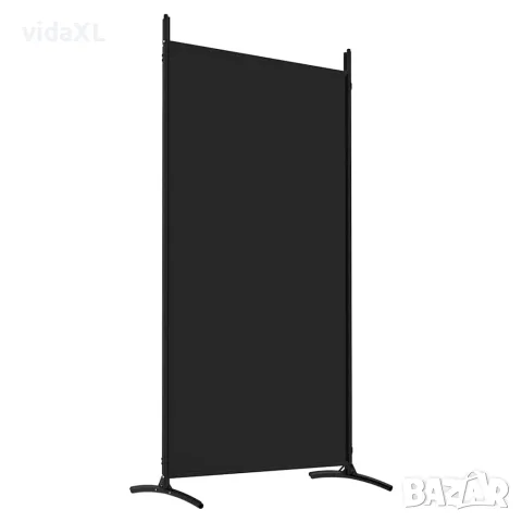 vidaXL Параван за стая, черно, 4 панела, 346x180 см, плат, снимка 7 - Паравани - 56147220