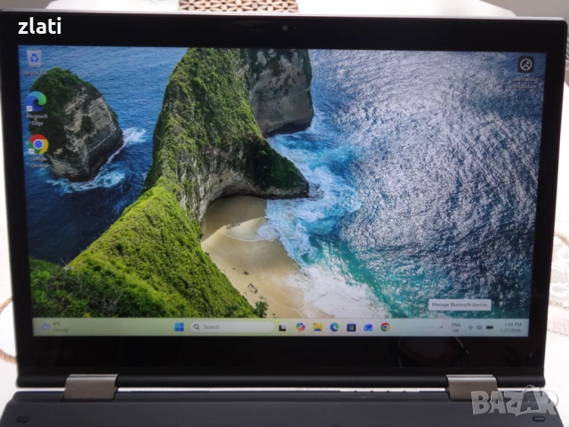 Таблет и Лаптоп 2в1 Lenovo ThinkPad X1 Yoga Gen 2 - 14" - i7-7600U 2.8Ghz/RAM 16GB/SSD 512GB, снимка 3 - Лаптопи за работа - 53721773