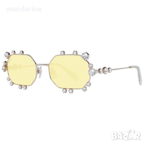 SWAROVSKI 🍊 Дамски метални слънчеви очила "GOLD & YELLOW BIG CRYSTALS" нови с кутия, снимка 3 - Слънчеви и диоптрични очила - 40850022