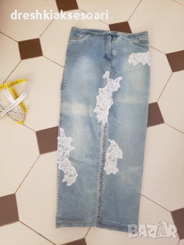 Дънкова пола за много слаба дама, снимка 1