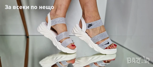 Nike Дамски Сиви Сандали С Бяла Подметка Найк от 36 до 41 номер Код P746
