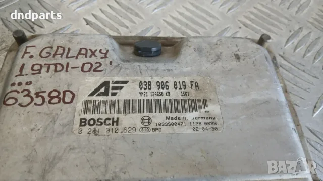 Компютър Ford Galaxy 1.9 TDI 2002 038906019FA Galaxy (2000-2006), снимка 2 - Части - 55839608