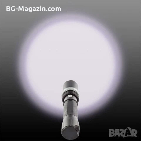 Мощен полицейски акумулаторен лед фенер CREE LED презареждаем регулируем фокус лов риболов къмпинг, снимка 5 - Къмпинг осветление - 51027702