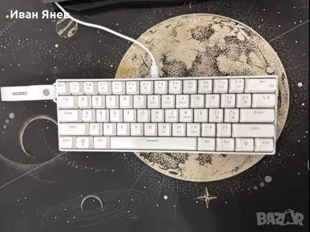 !!!ЧИСТО НОВА!!! МЕХАНИЧНА КЛАВИАТУРА БЯЛА, снимка 2 - Клавиатури и мишки - 53574365