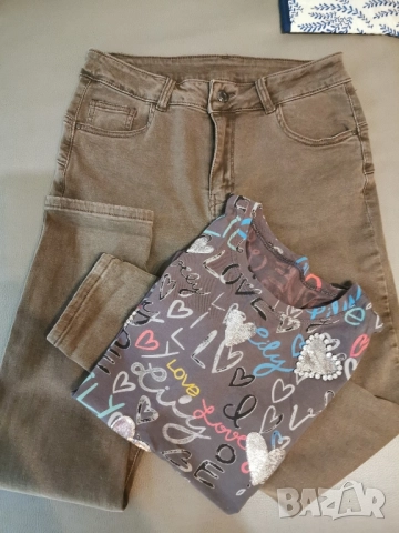 дамски сет дънки и блуза 44 размер , снимка 8 - Дънки - 51803350