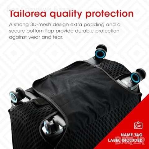 Нов калъф за куфар пъттуване с 3D Защита и TSA Заключване - Среден Размер, снимка 2 - Други - 44394855