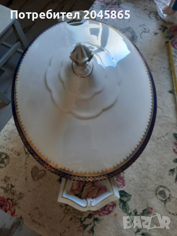 Продавам порцеланов супник и чиния-плато, снимка 3 - Антикварни и старинни предмети - 36366593